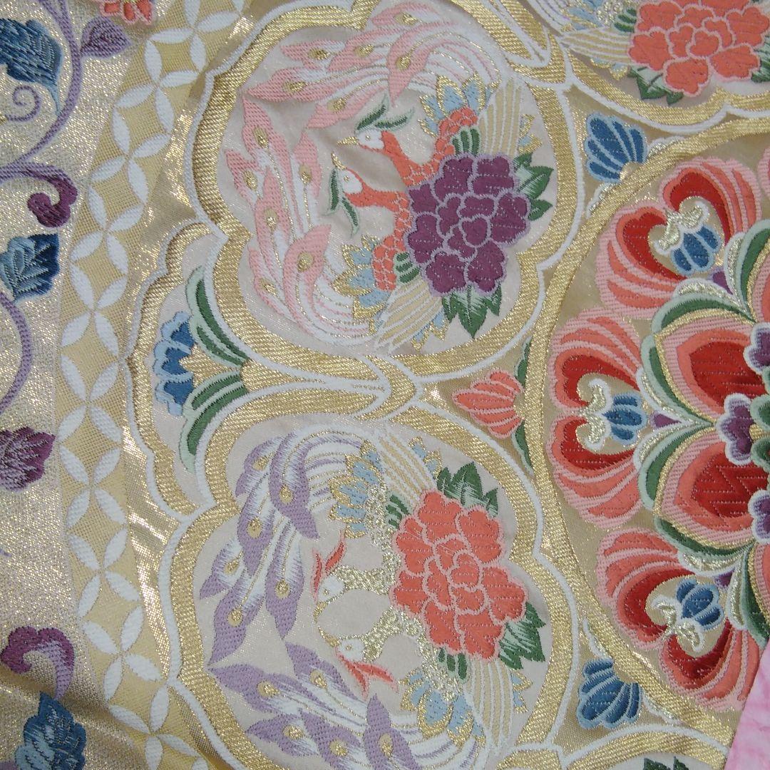 ベレンです。084⭐❣️鮮やかな金糸織❣️正倉院文様❣️六通袋帯です