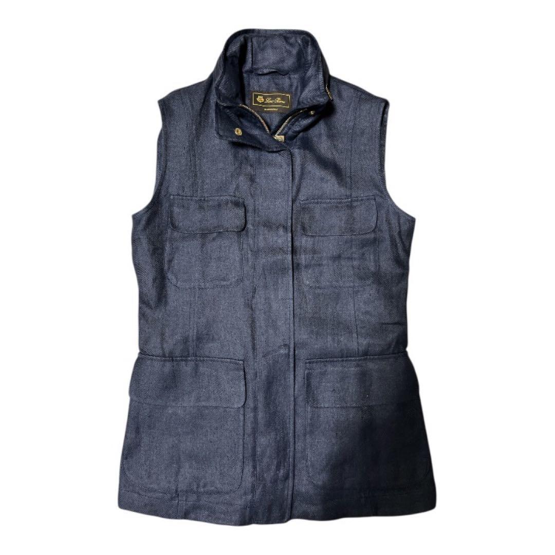 ロロ・ピアーナ　ベスト　フード付きダブルジッパー　イタリア製