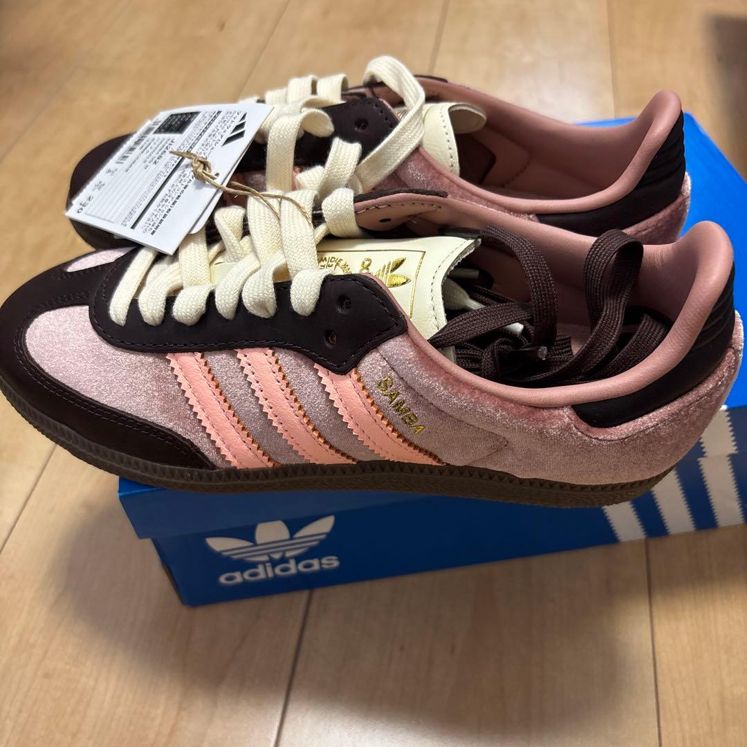 adidas SAMBA OG W ブラウン/ピンク 23.0 publux