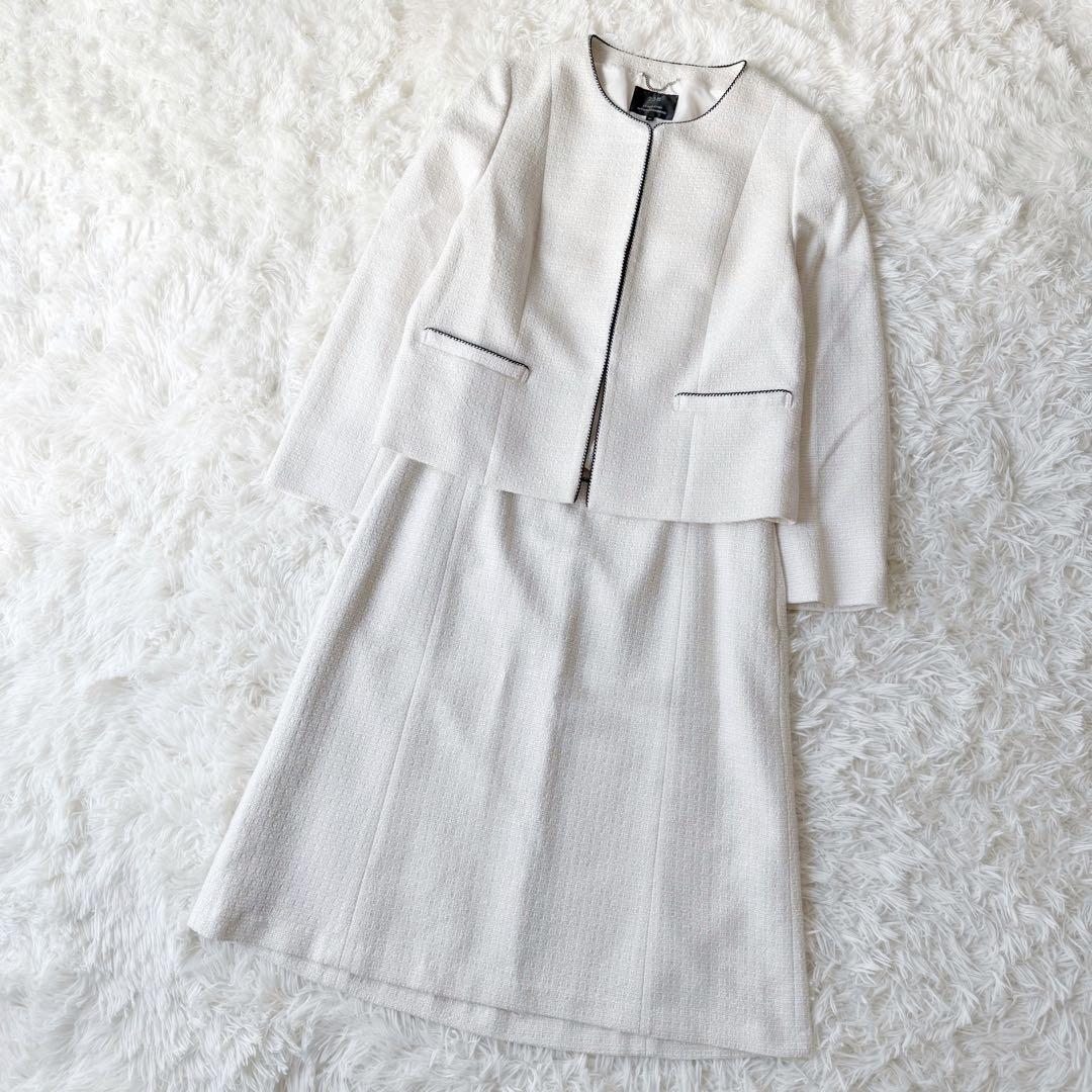 【美品】23区 セットアップ スカートスーツ ツイード セレモニー 大きめサイズ