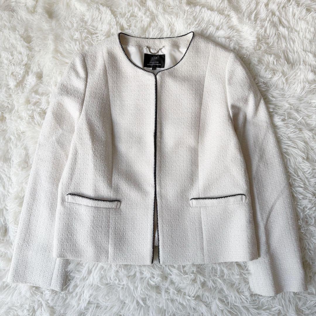 【美品】23区 セットアップ スカートスーツ ツイード セレモニー 大きめサイズ