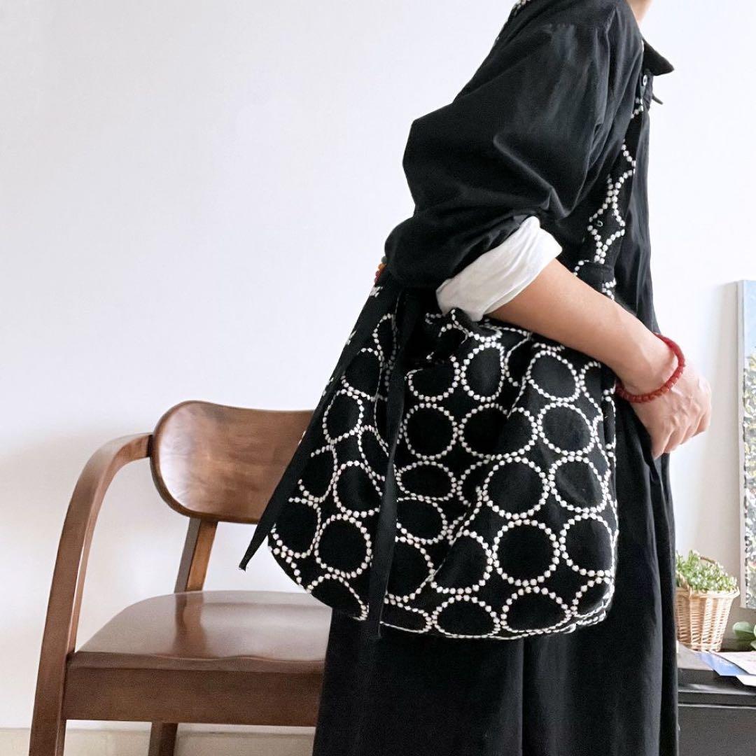 ミナペルホネン　ハンドメイド　ショルダーバッグ　タンバリン　M