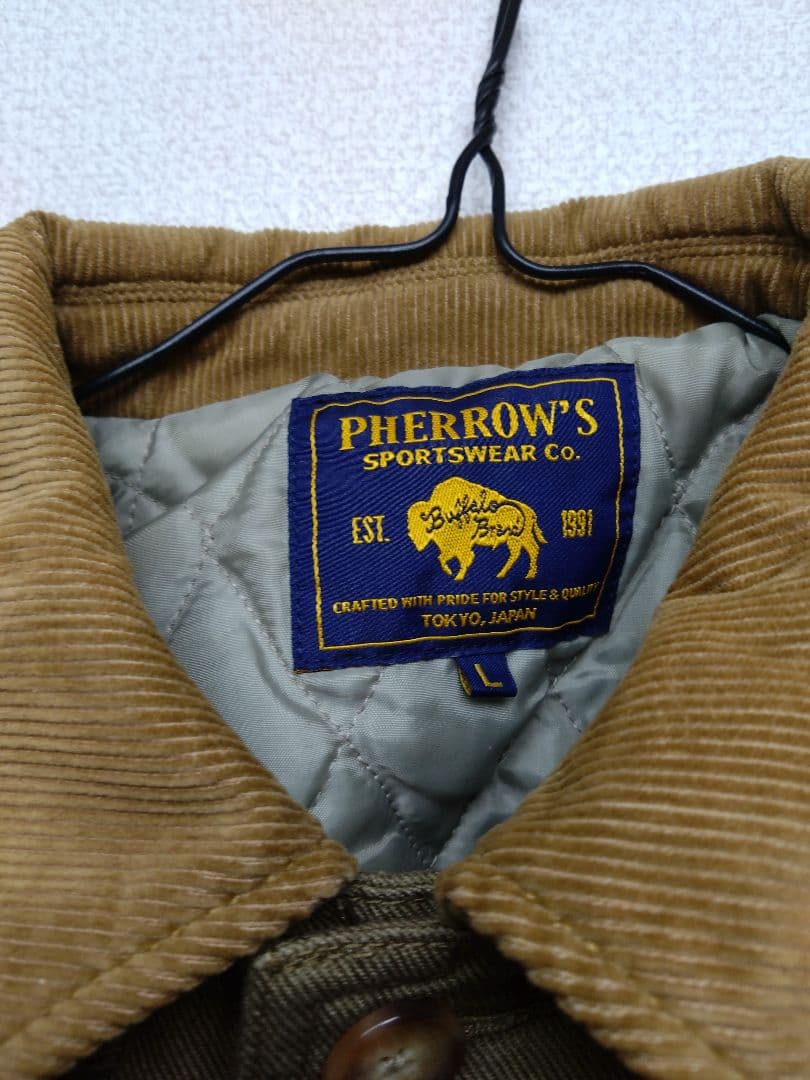 PHERROW'S ハンティングジャケット L オリーブ　フェローズ