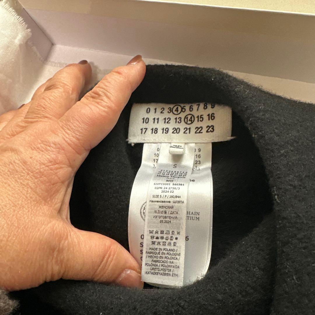 Maisonマルジェラ　ウール ベレー帽 サイズS 黒