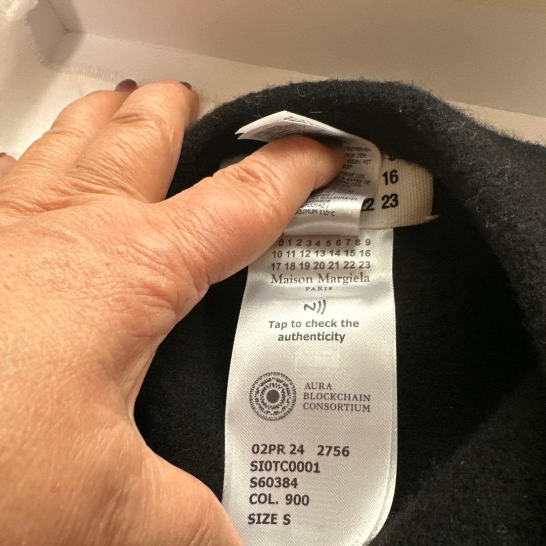 Maisonマルジェラ　ウール ベレー帽 サイズS 黒