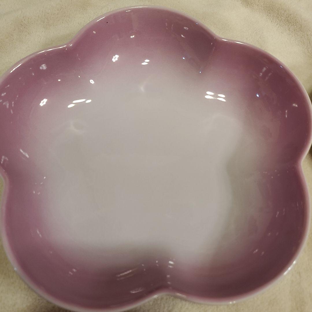 ル・クルーゼ フラワーディッシュ 4枚セット パウダーピンク