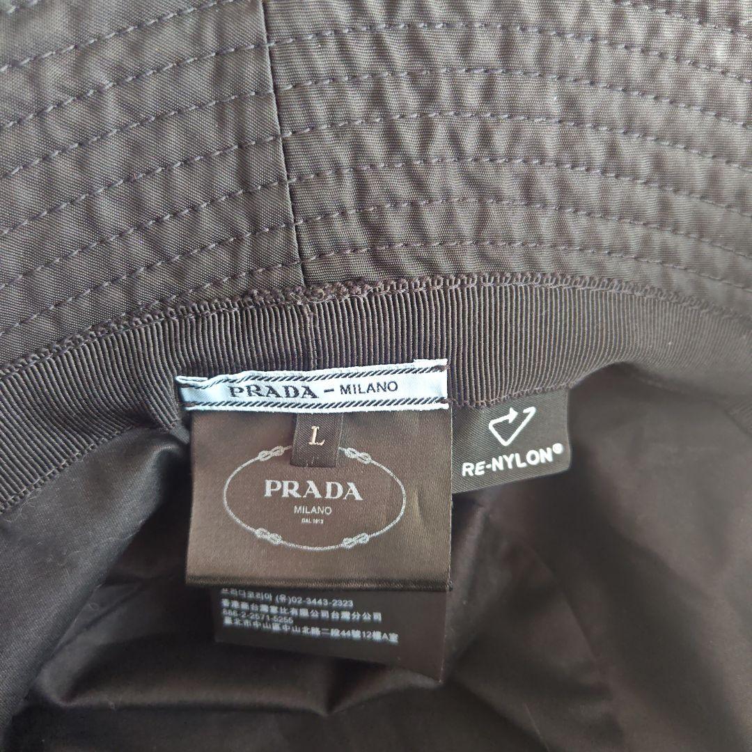 PRADA ブラック バケットハット Lサイズ　美品