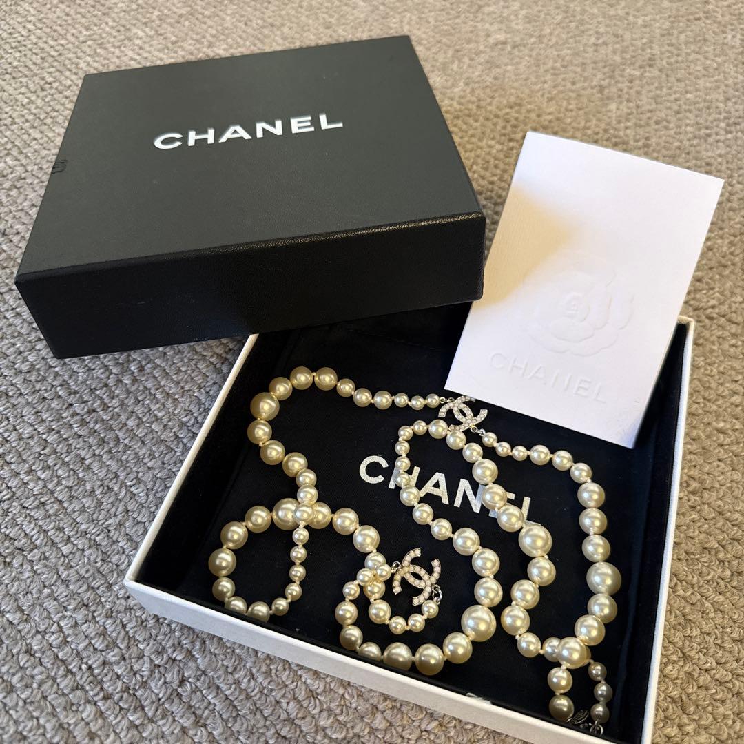 美品　シャネル　ロングネックレス