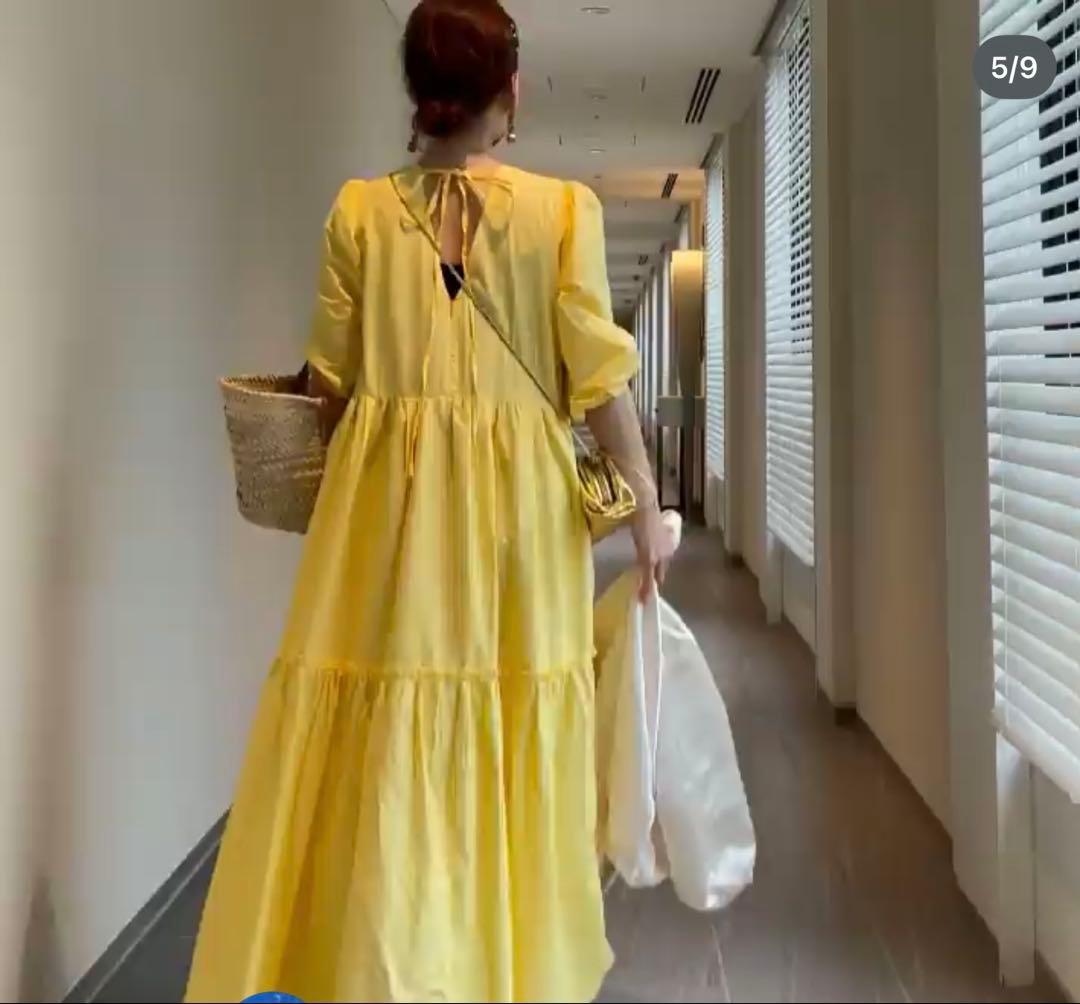 【イデアルールーチェ】コットンティアードワンピース 新品‼️