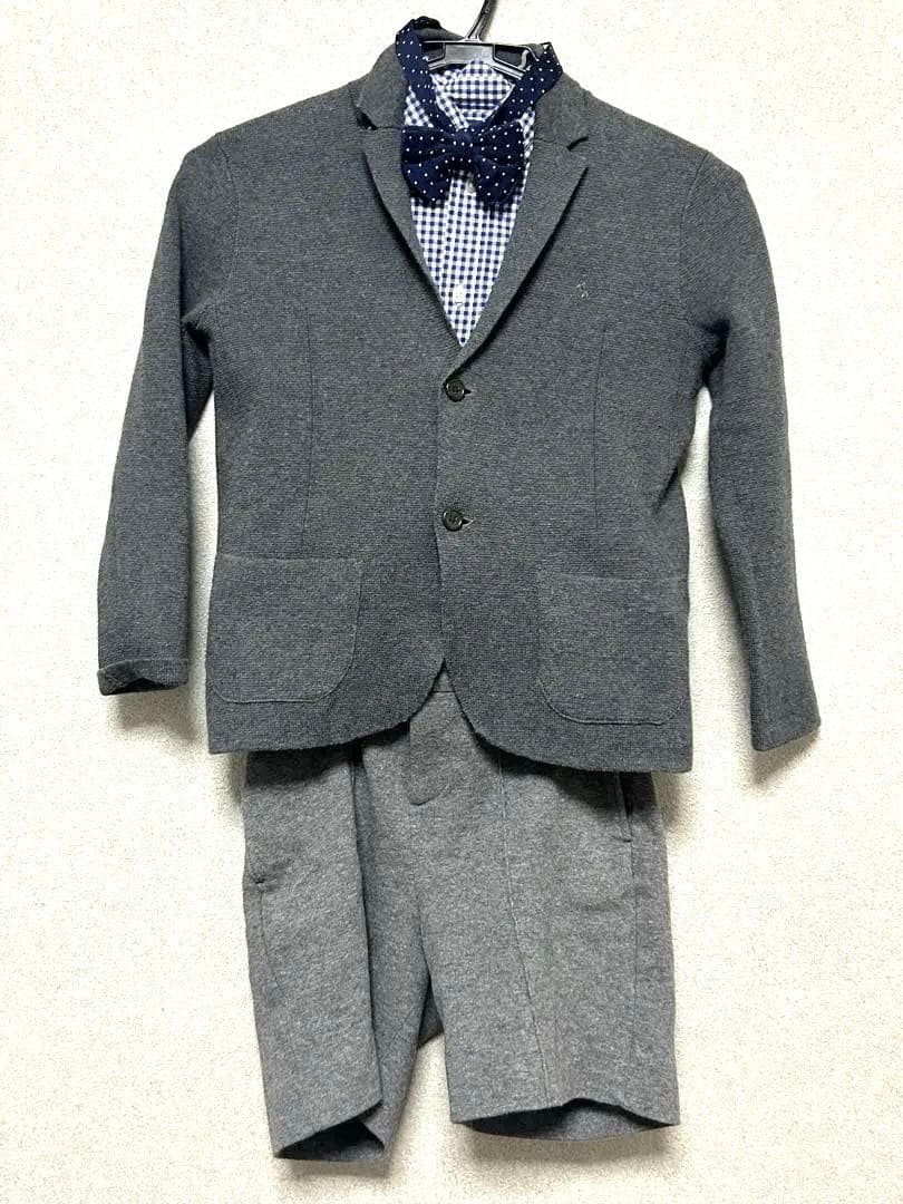 ラルフローレン スーツ　130 ニットジャケット　グレー