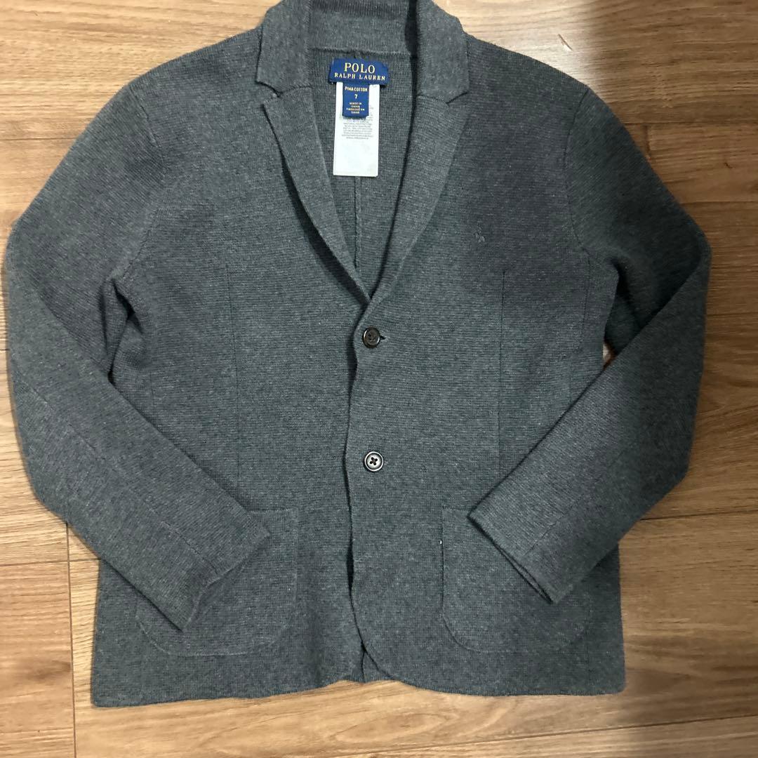 ラルフローレン スーツ　130 ニットジャケット　グレー
