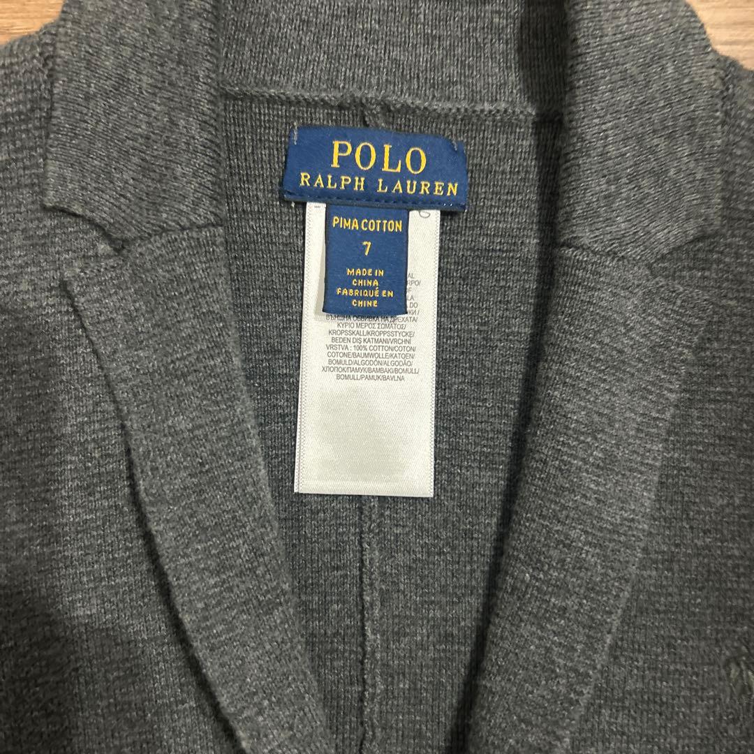 ラルフローレン スーツ　130 ニットジャケット　グレー