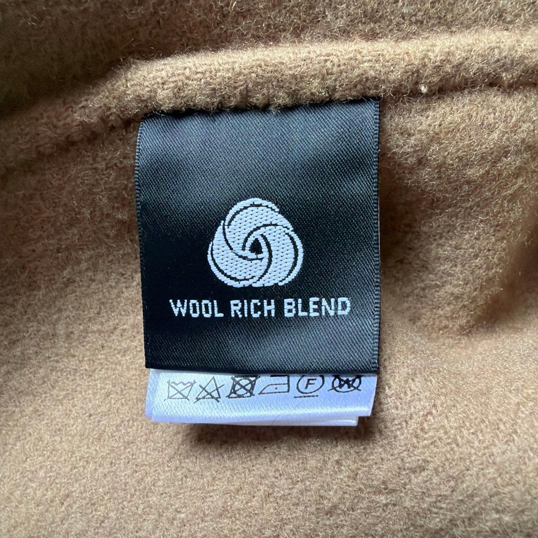 ánuans ノーカラージャケット ベージュ ショート丈