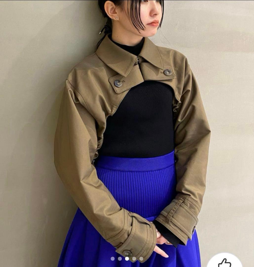 美品★ トレンチショートブルゾン