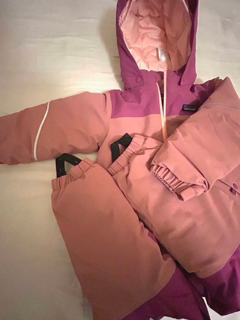 Patagonia 子ども用スキーウェア 3T ピンク/パープル