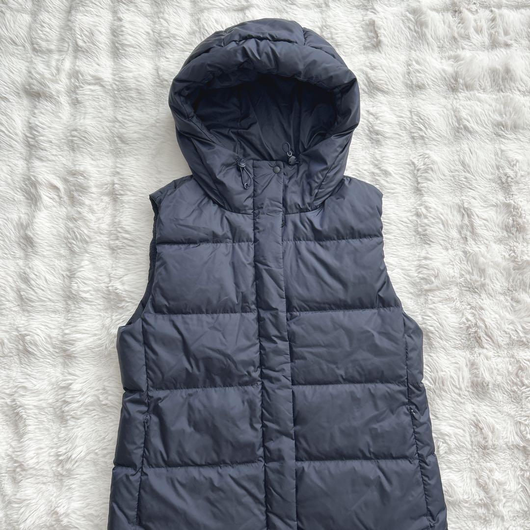 プラステ★ロングダウンベスト　ダウンコート　ブルゾン　ネイビー