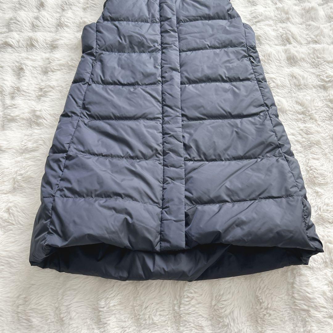 プラステ★ロングダウンベスト　ダウンコート　ブルゾン　ネイビー