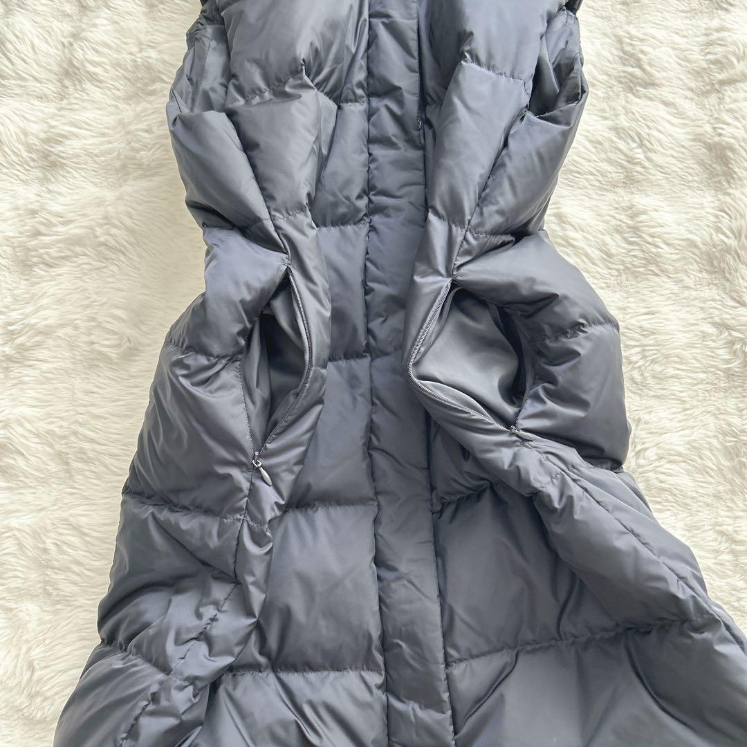 プラステ★ロングダウンベスト　ダウンコート　ブルゾン　ネイビー