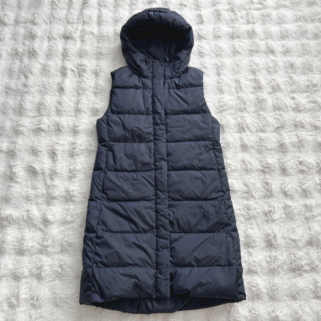 プラステ★ロングダウンベスト　ダウンコート　ブルゾン　ネイビー