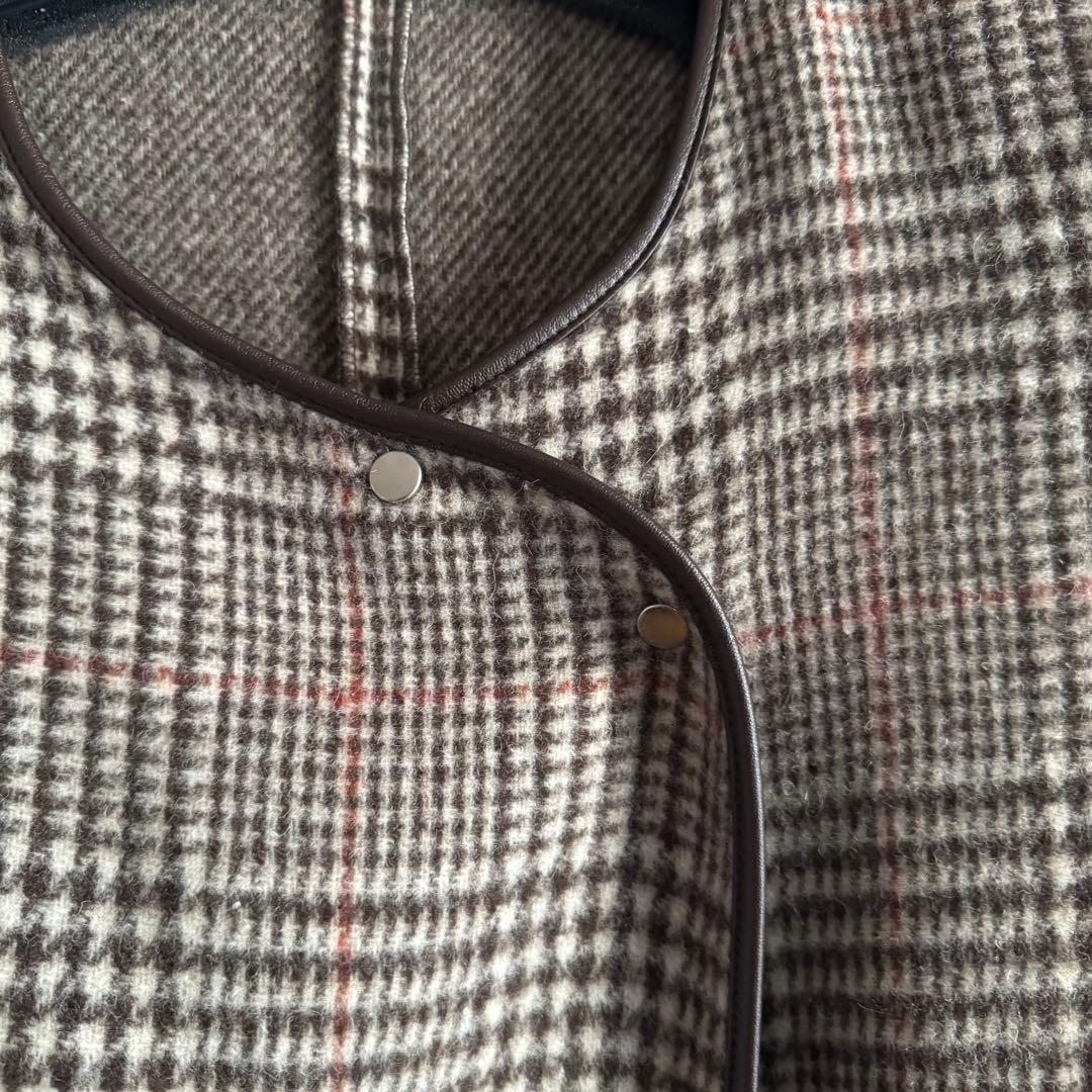 SHIRO❗️Aga パイピングチェックコート