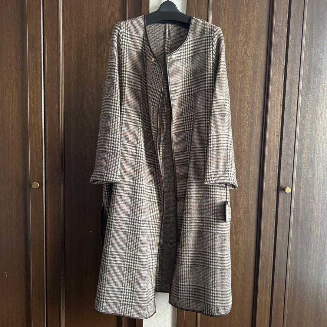 SHIRO❗️Aga パイピングチェックコート