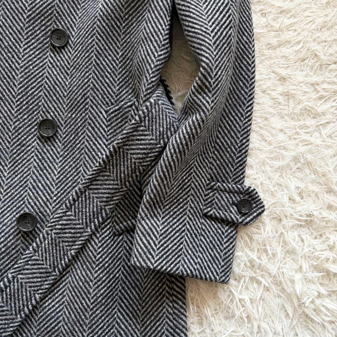 <極美品>TAGLIATORE RIPA ウール ベルデットコート サイズ44