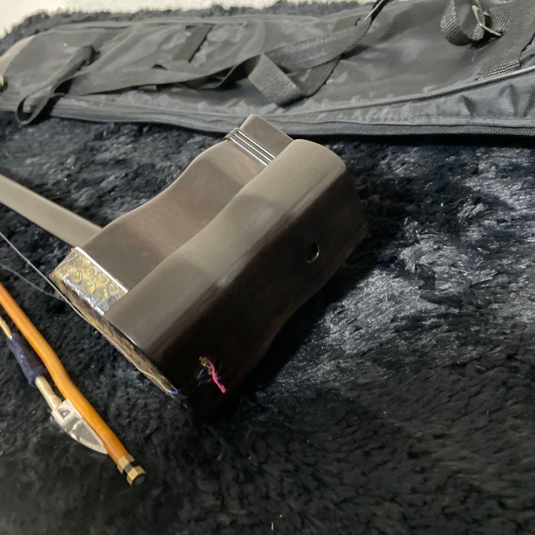 高級 二胡 中国 民族楽器 弦楽器 ケース付き 木製 ねじれ