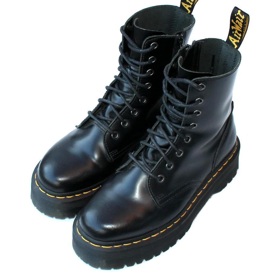 箱付き Dr. Martens JADON 8ホールブーツ サイドジップ 厚底
