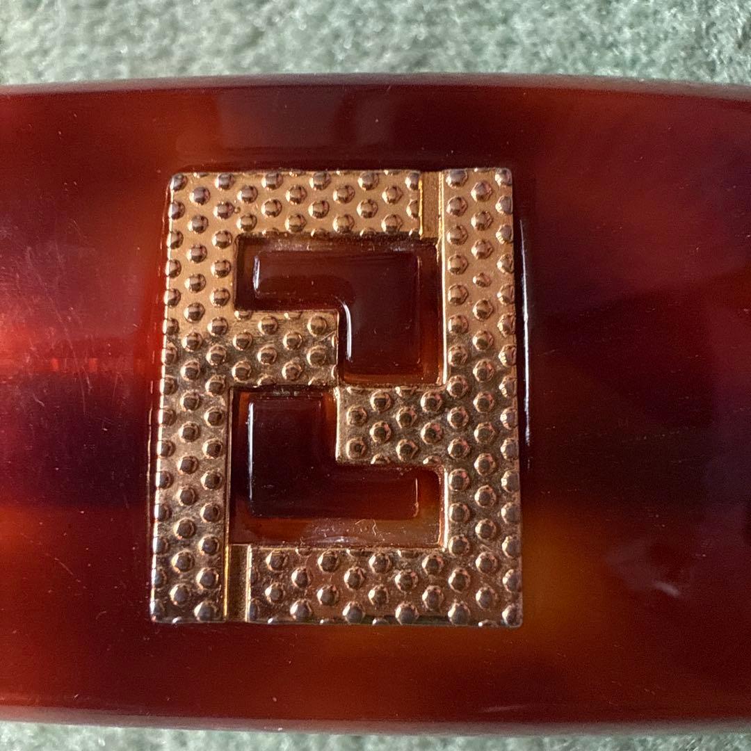 美品　FENDI ブラウン　バレッタ