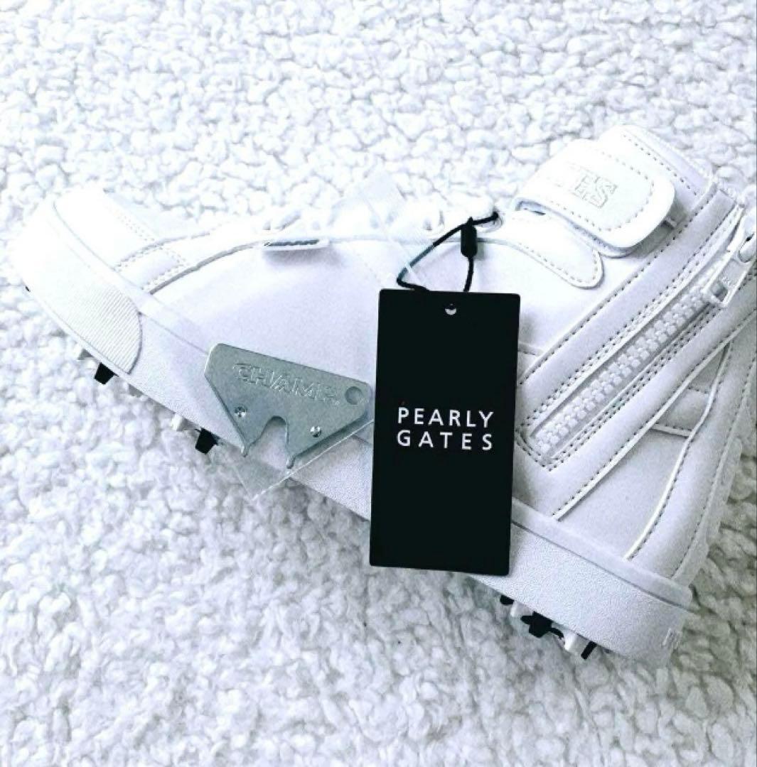 【35,200円新品】パーリーゲイツ　ゴルフ ミドルカット スパイク 23 白