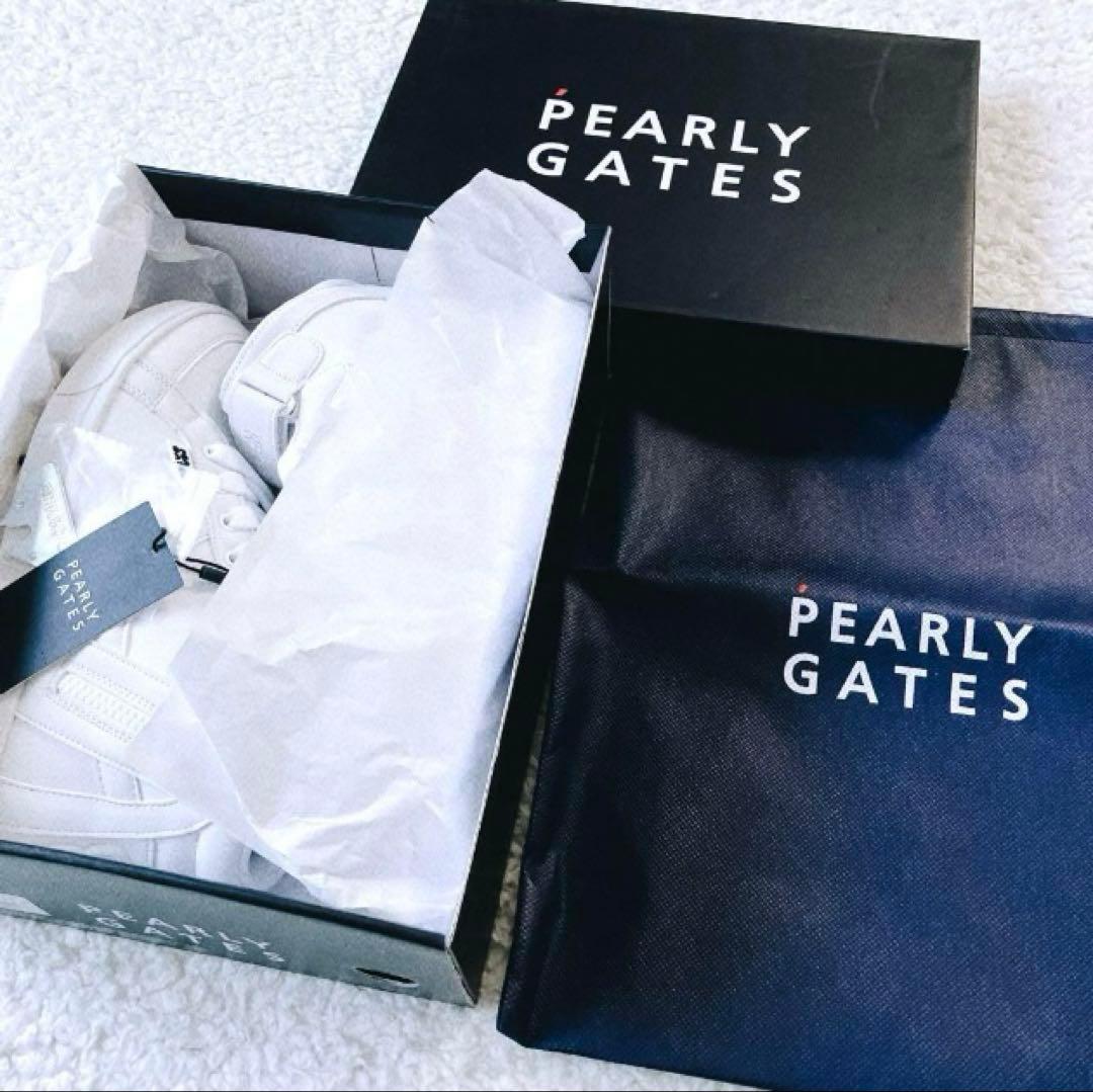 【35,200円新品】パーリーゲイツ　ゴルフ ミドルカット スパイク 23 白