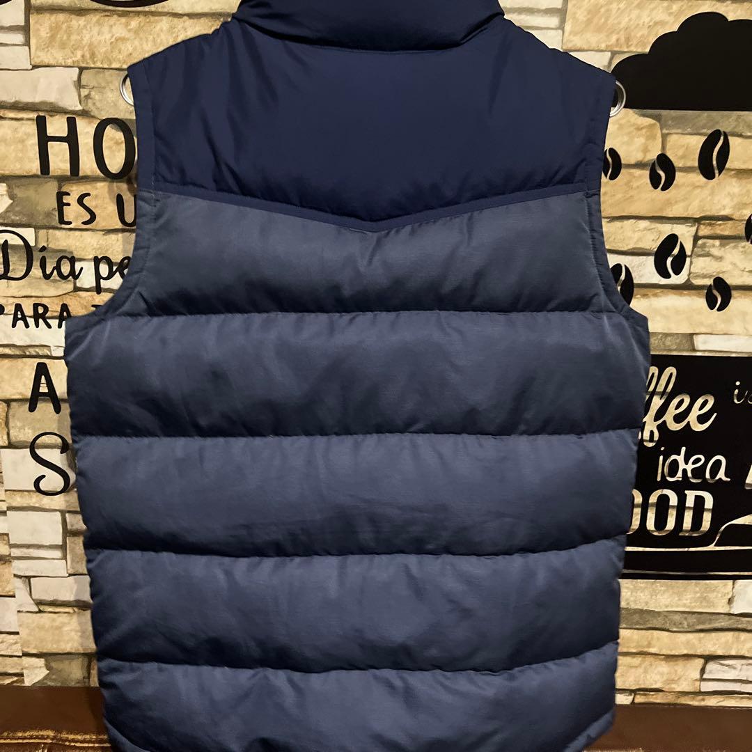 最終値下げpatagonia ダウンベスト ネイビー/グリーン