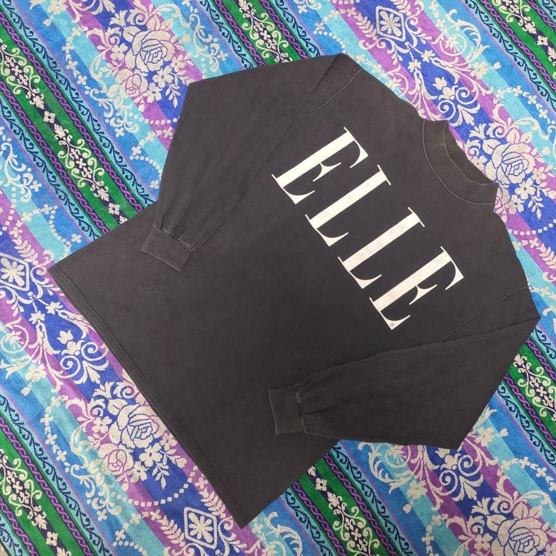 90s ELLE USA製 黒　ロンT