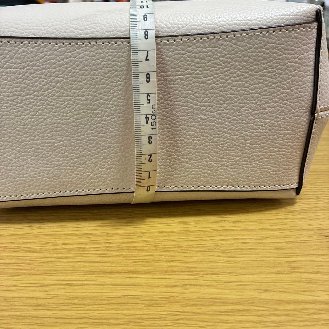 COACHホワイトレザーショルダーバッグ