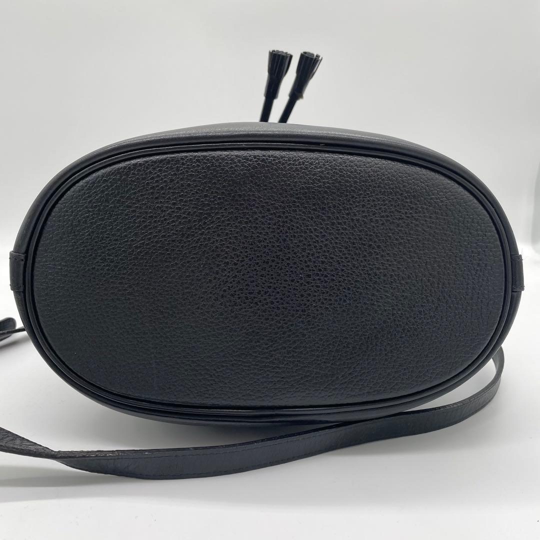 【極美品】バーバリー　ショルダーバッグ　ノバチェック　ホースロゴ　レザー　黒