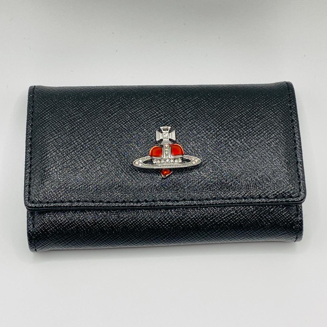 【未使用品】ヴィヴィアンウエストウッド ディアマンテ キーケース 4連 ブラック