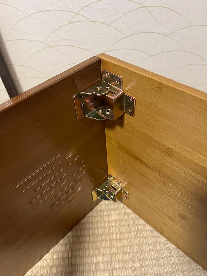 【新品未使用】木製折りたたみローテーブル