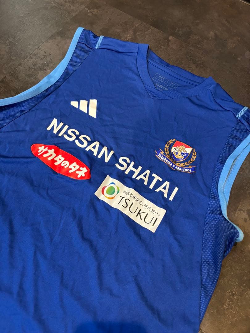 adidas 横浜Fマリノス　支給品　フルスポンサー　ノースリーブ