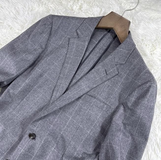 【イタリア生地】美品 スーツセレクト カノニコ スーツ ウィンドーペン AB7