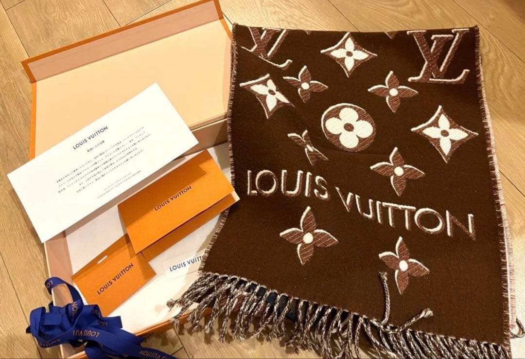 ヴィトン　LV エセンシャル　シャイン　マフラー　M78896 マロン