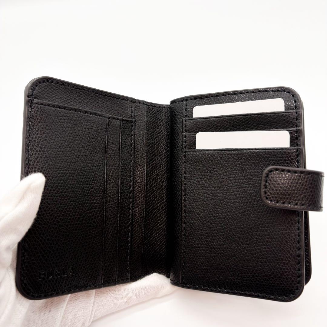 ♡新品未使用♡ フルラ FURLA 2つ折り財布 ブラック