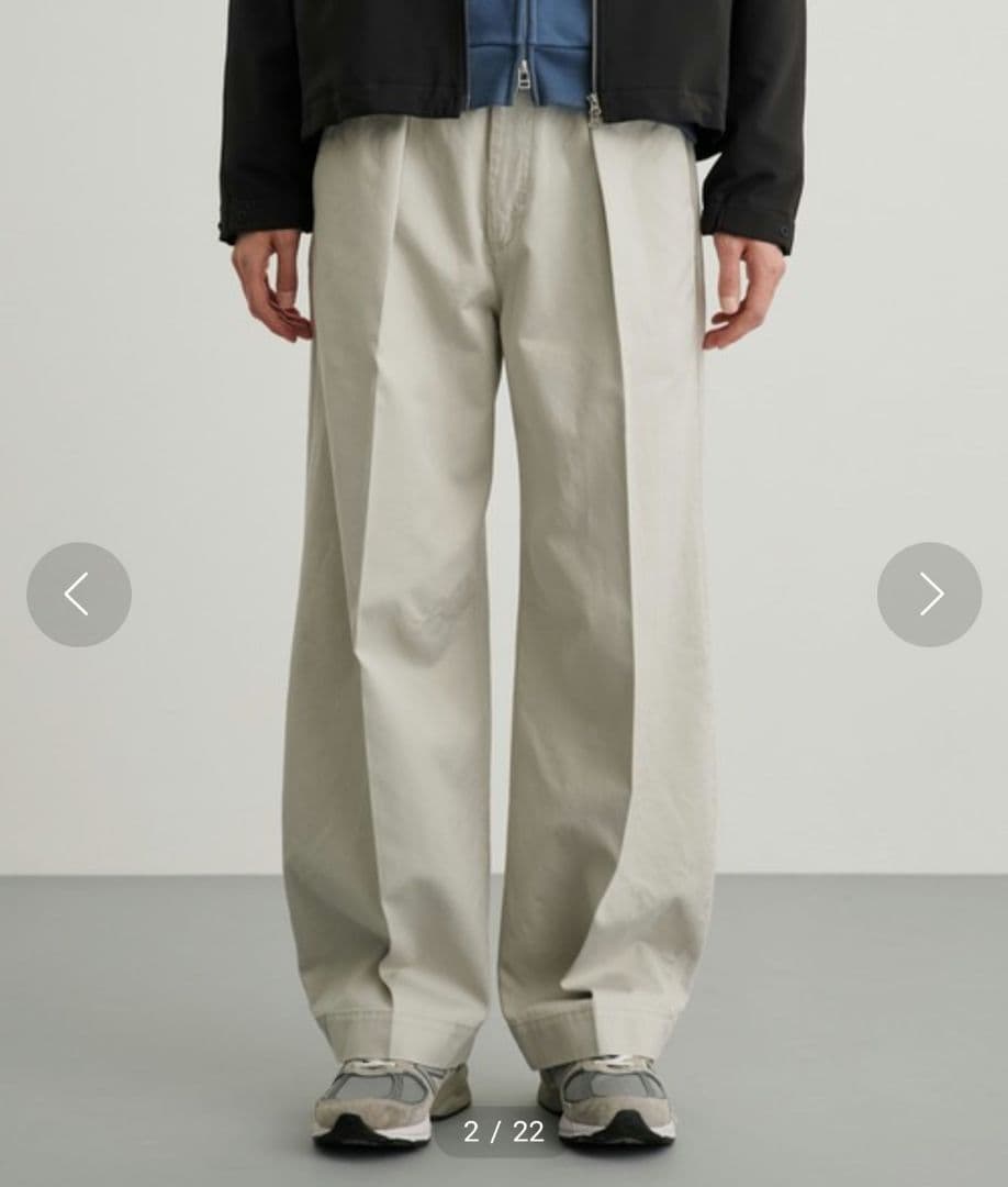 美品★パブリックトウキョウ　PUBLIC CHINOS バレルレッグイージー　M