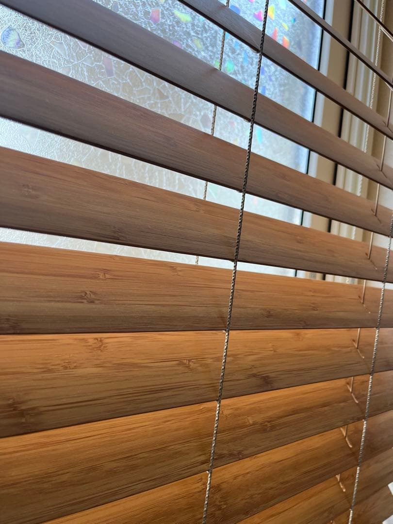 ニチベイ 竹製 ブラインド PUKC-50B コード式 2点セット