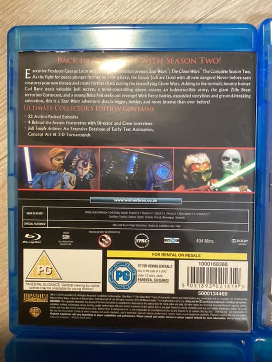 Star Wars: Clone Wars 1-5 [DVD] ブルーレイ　英語