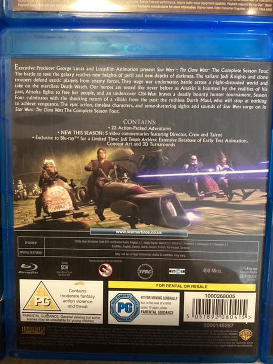 Star Wars: Clone Wars 1-5 [DVD] ブルーレイ　英語