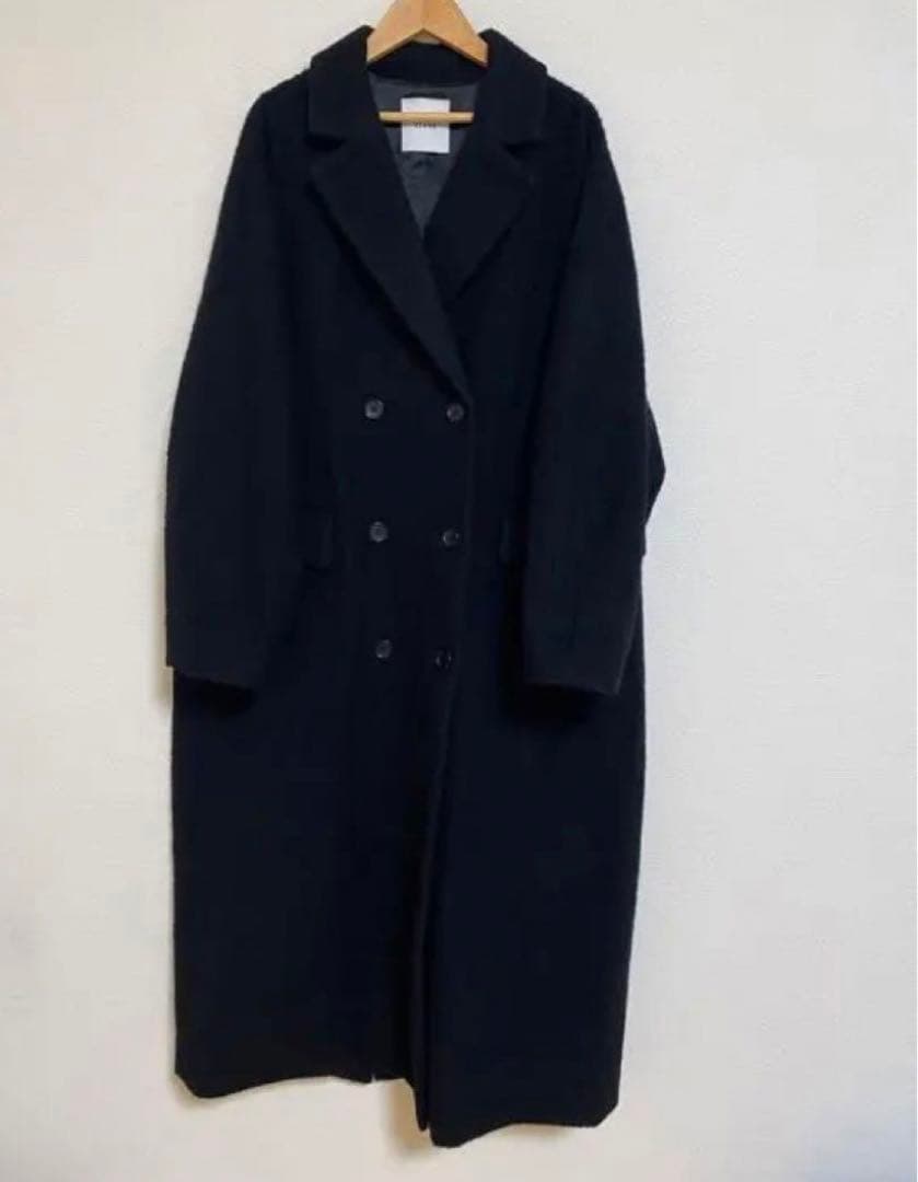 CLANE ウールロングコート　ブラック