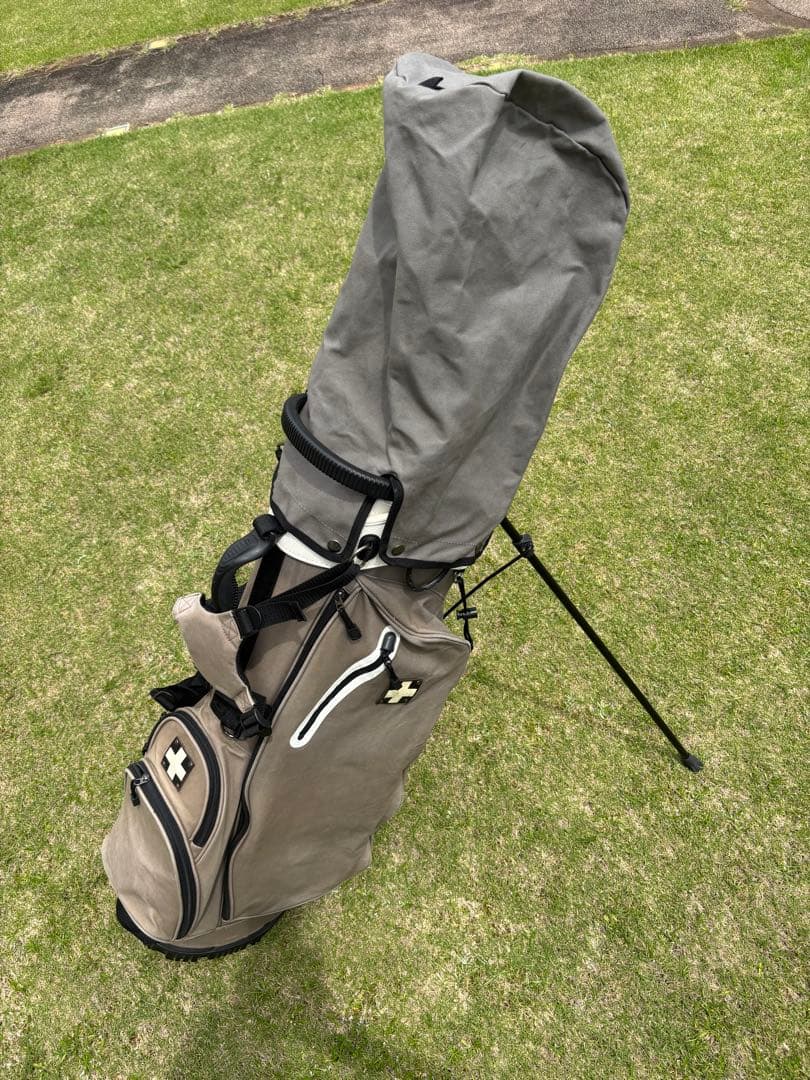 木の庄帆布 スタンド式グレーキャディバッグ