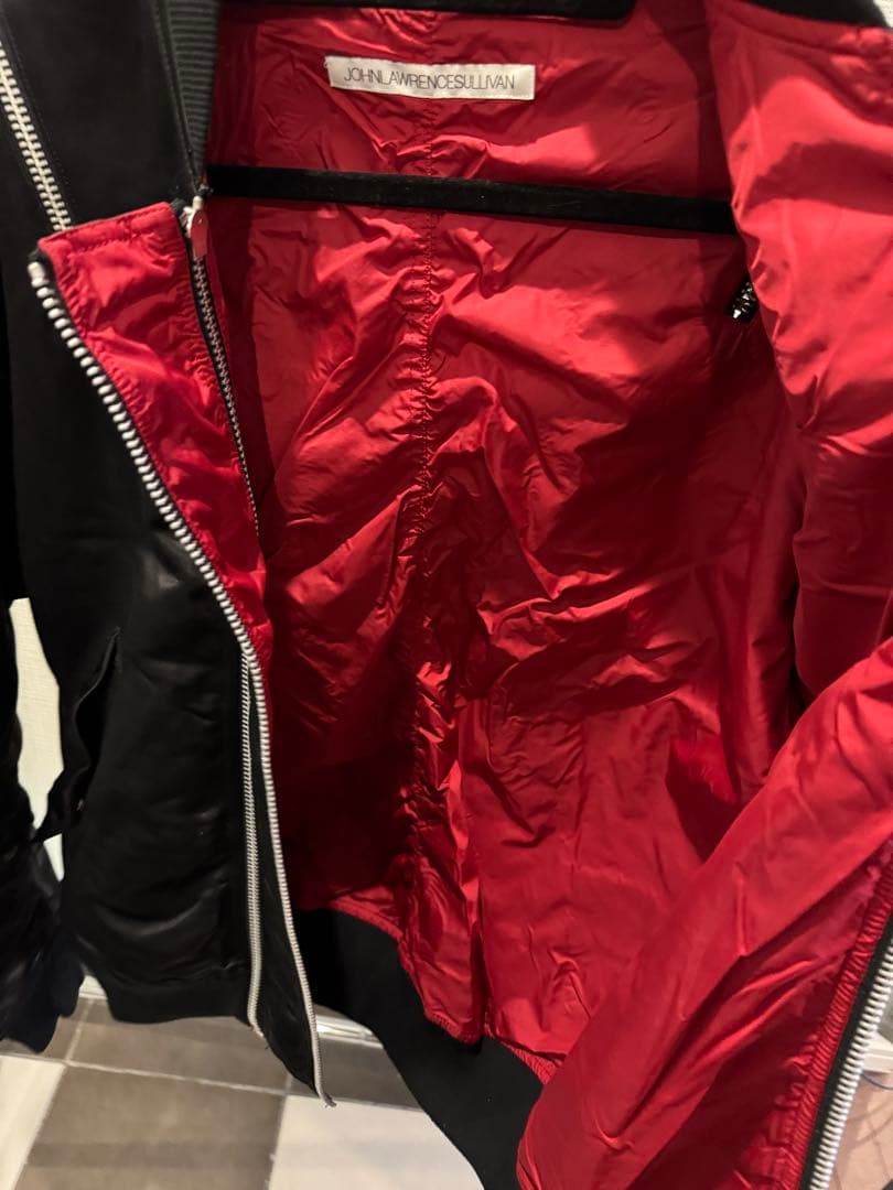JOHN LAWRENCE SULLIVAN ブラック ジップMA-1ジャケット