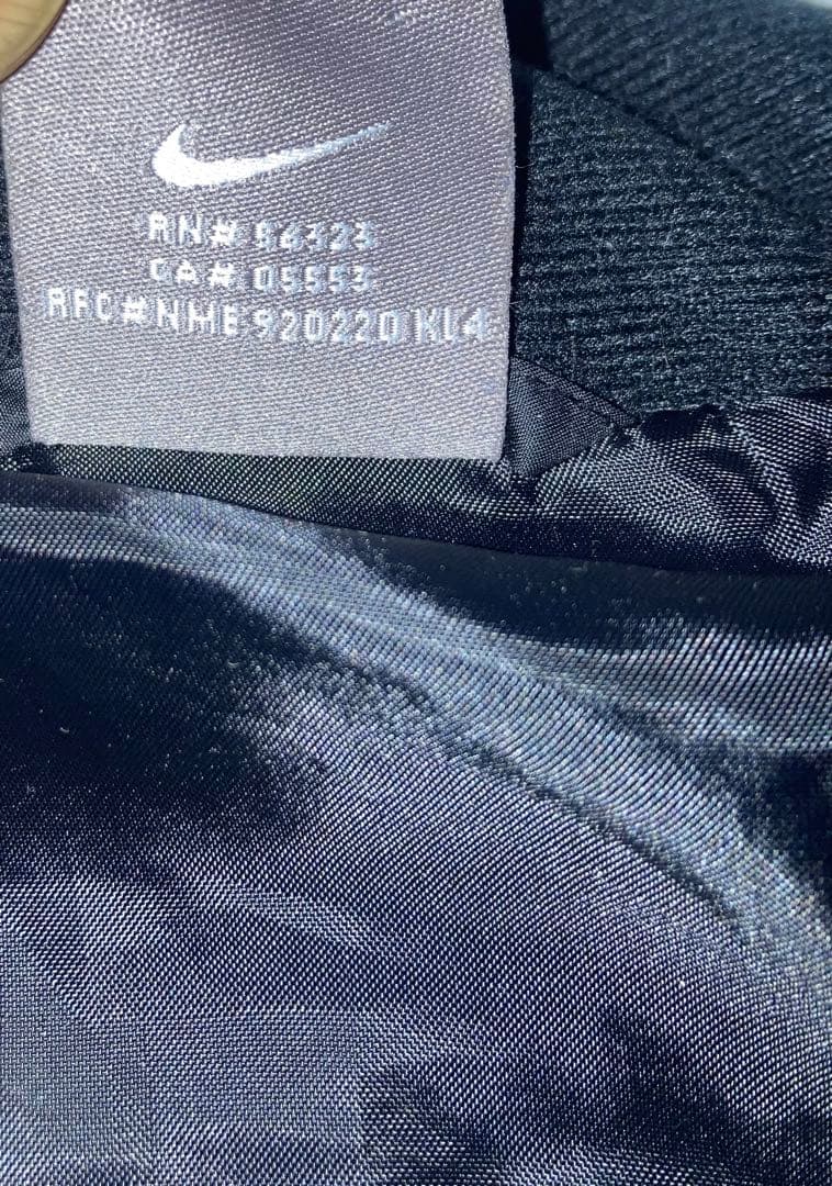 NIKE ロング ダウン ベンチコート ブラック XL フード脱着 未使用に近い