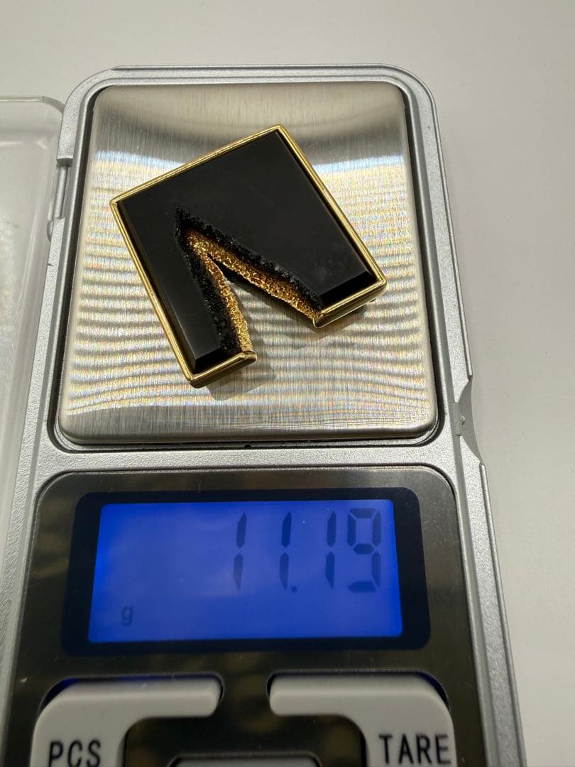 美品　18金 オニキス　ペンダントトップ